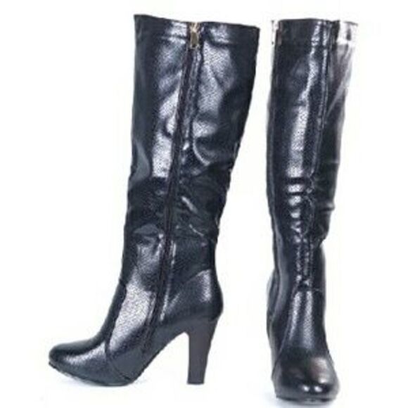 Women's Faux Leather Tall Boots - Picture 1 of 4